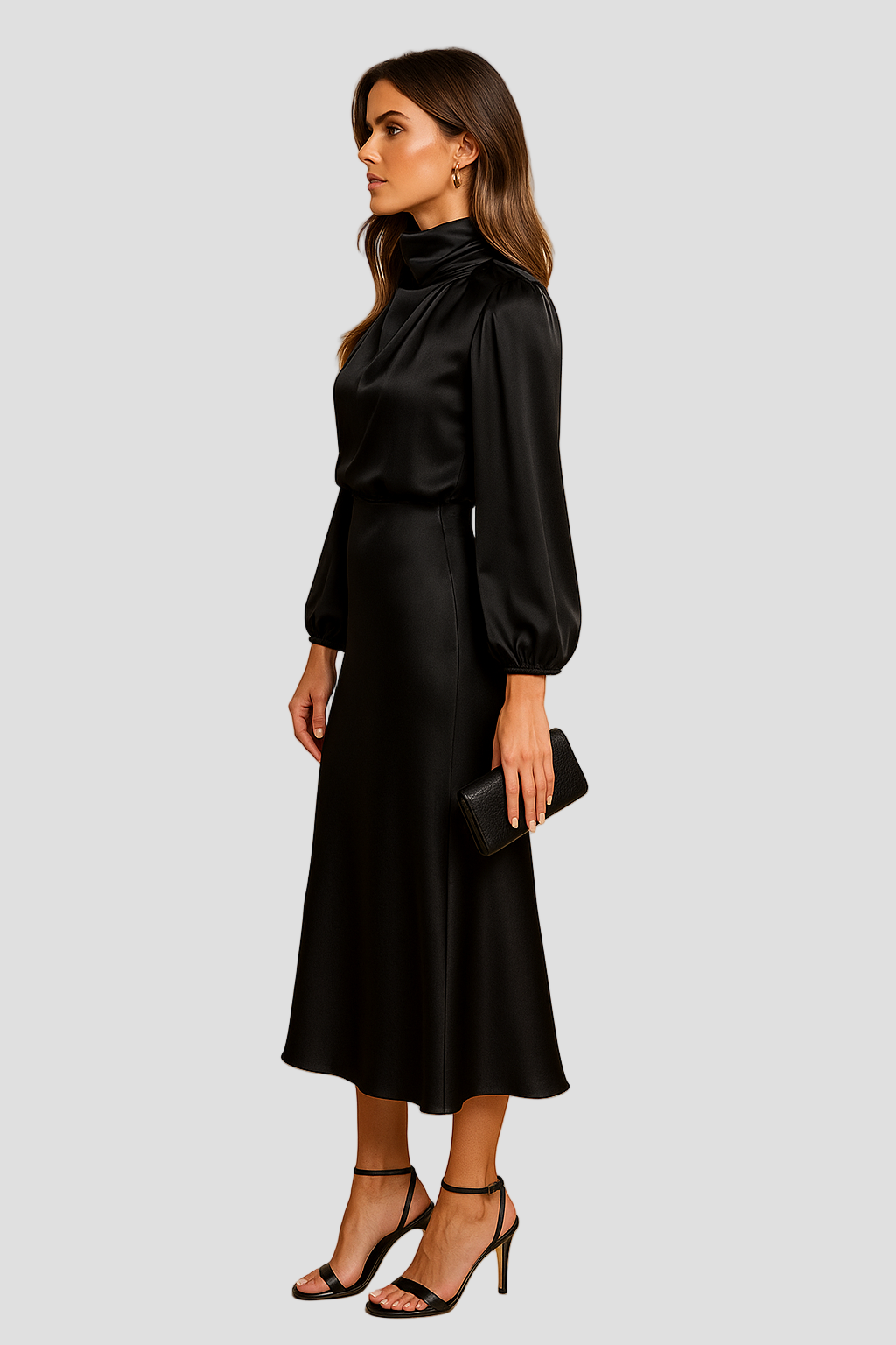 High Waist Midi Dress