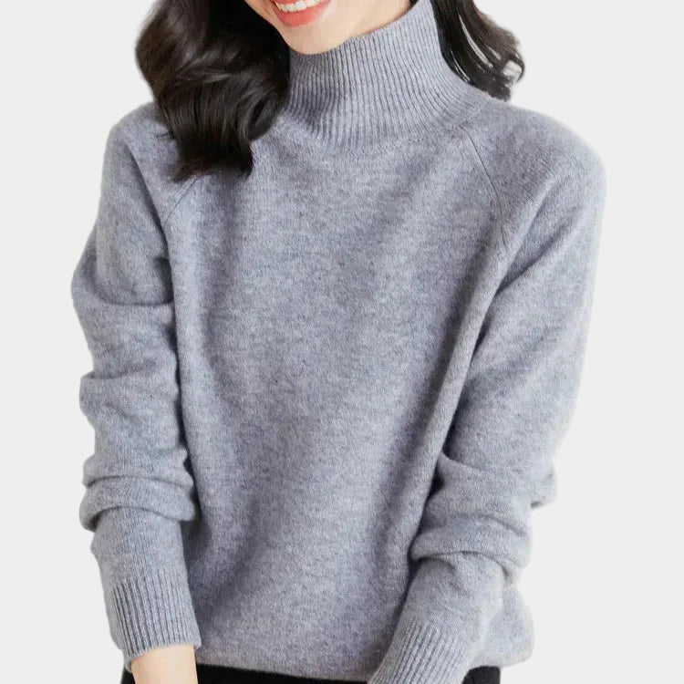 Lightweight Mock Neck  Women's Sweater