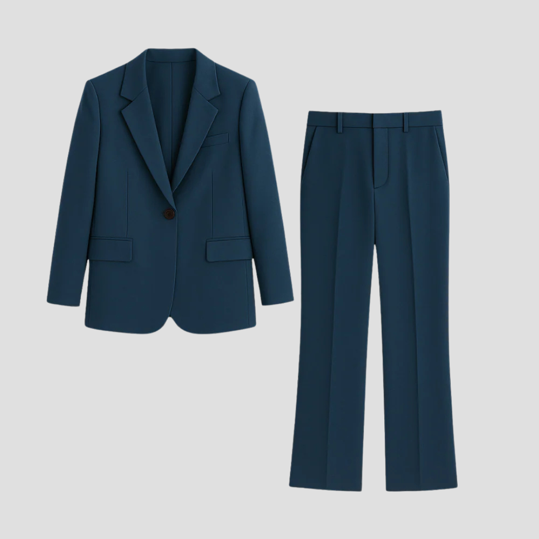 Modern Women's Suit Set – Tailored Blazer and Slim Trousers