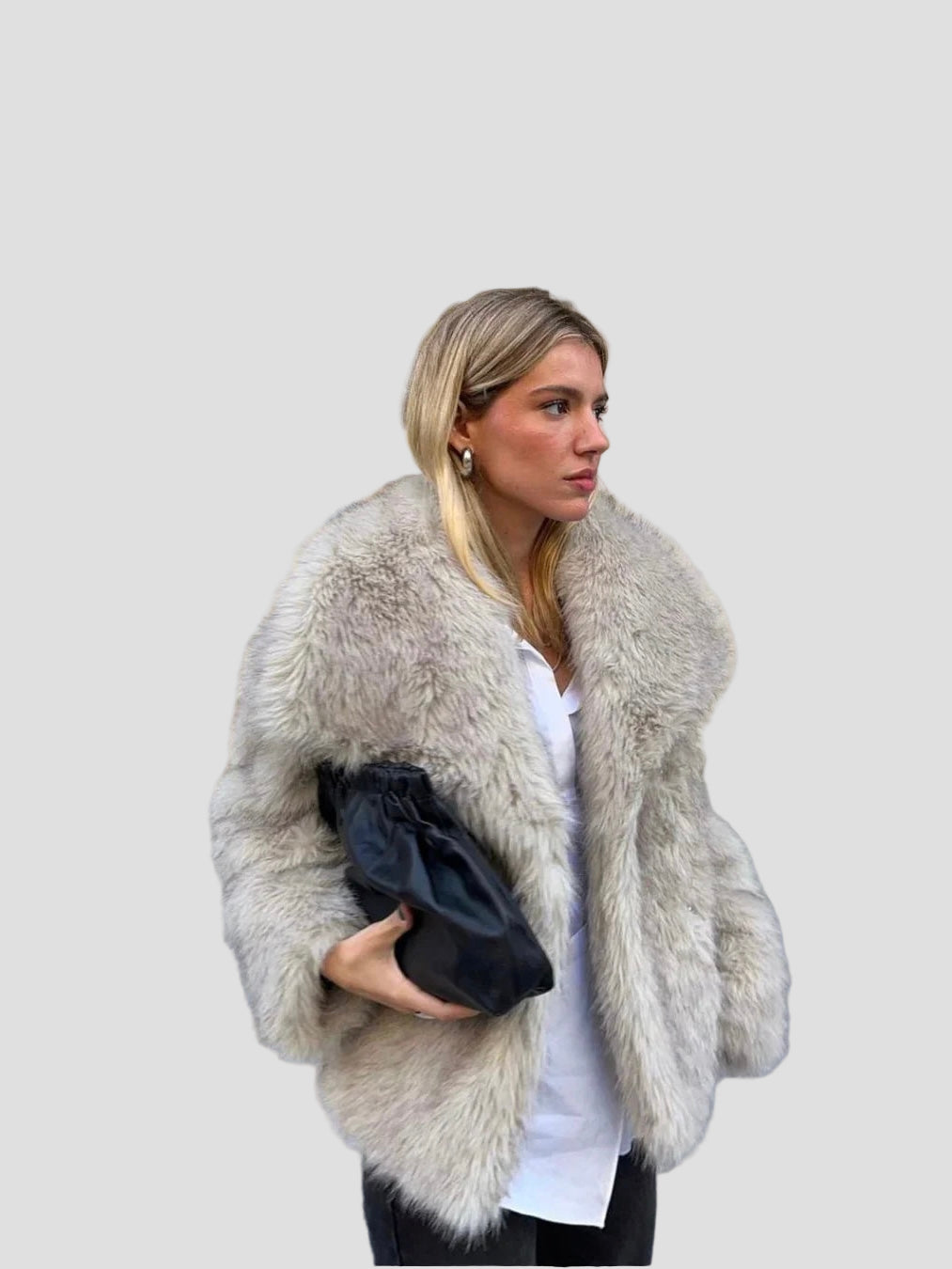 Oversized Faux Fur Coat for Women