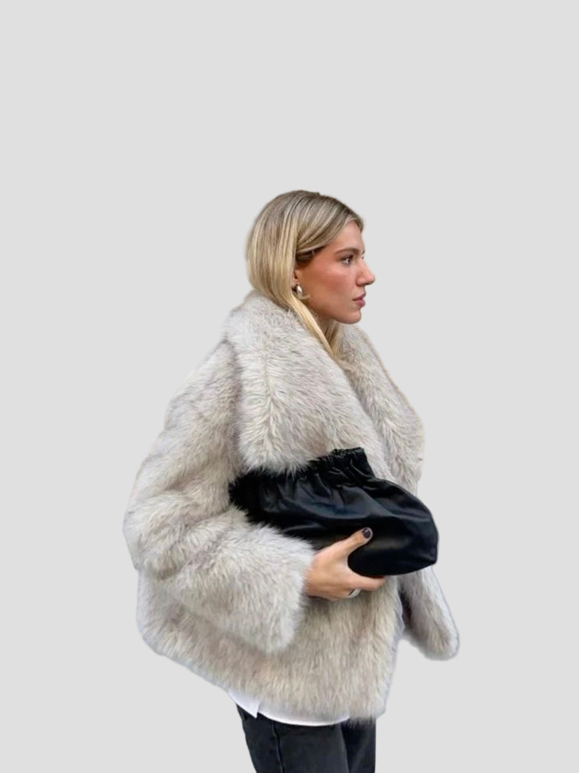 Oversized Faux Fur Coat for Women