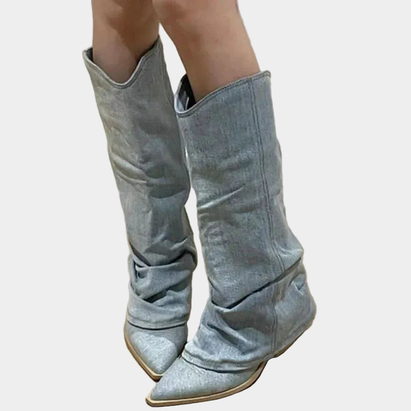 Denim Women Boots