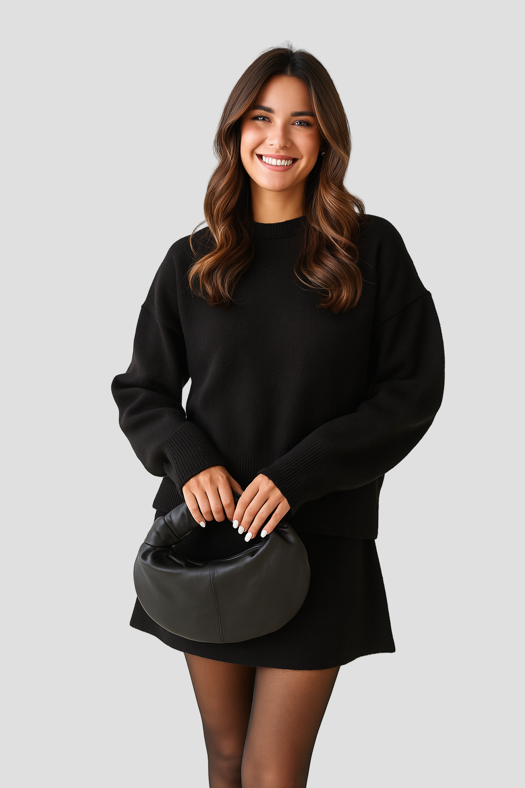 Soft Knitted Sweater and Mini Skirt Set