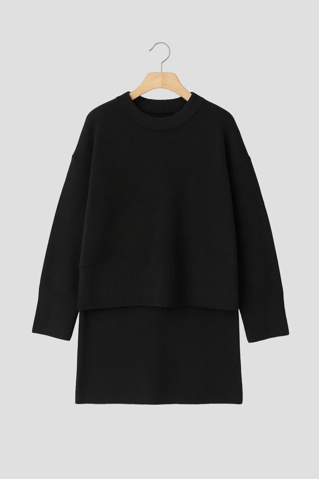 Soft Knitted Sweater and Mini Skirt Set