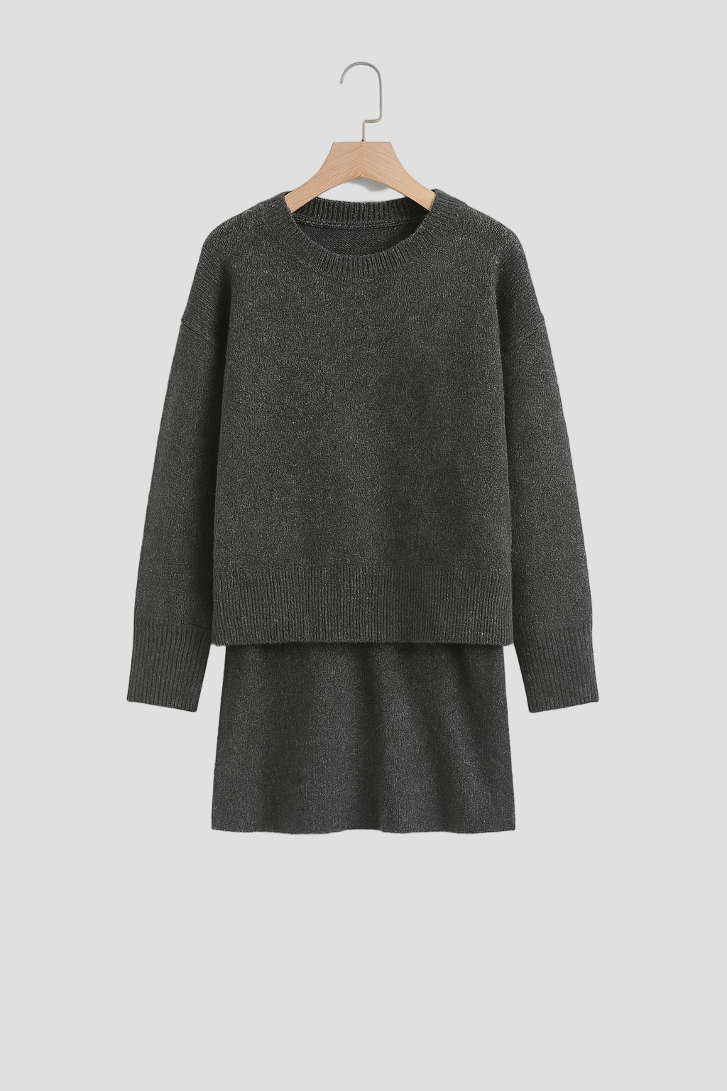 Soft Knitted Sweater and Mini Skirt Set