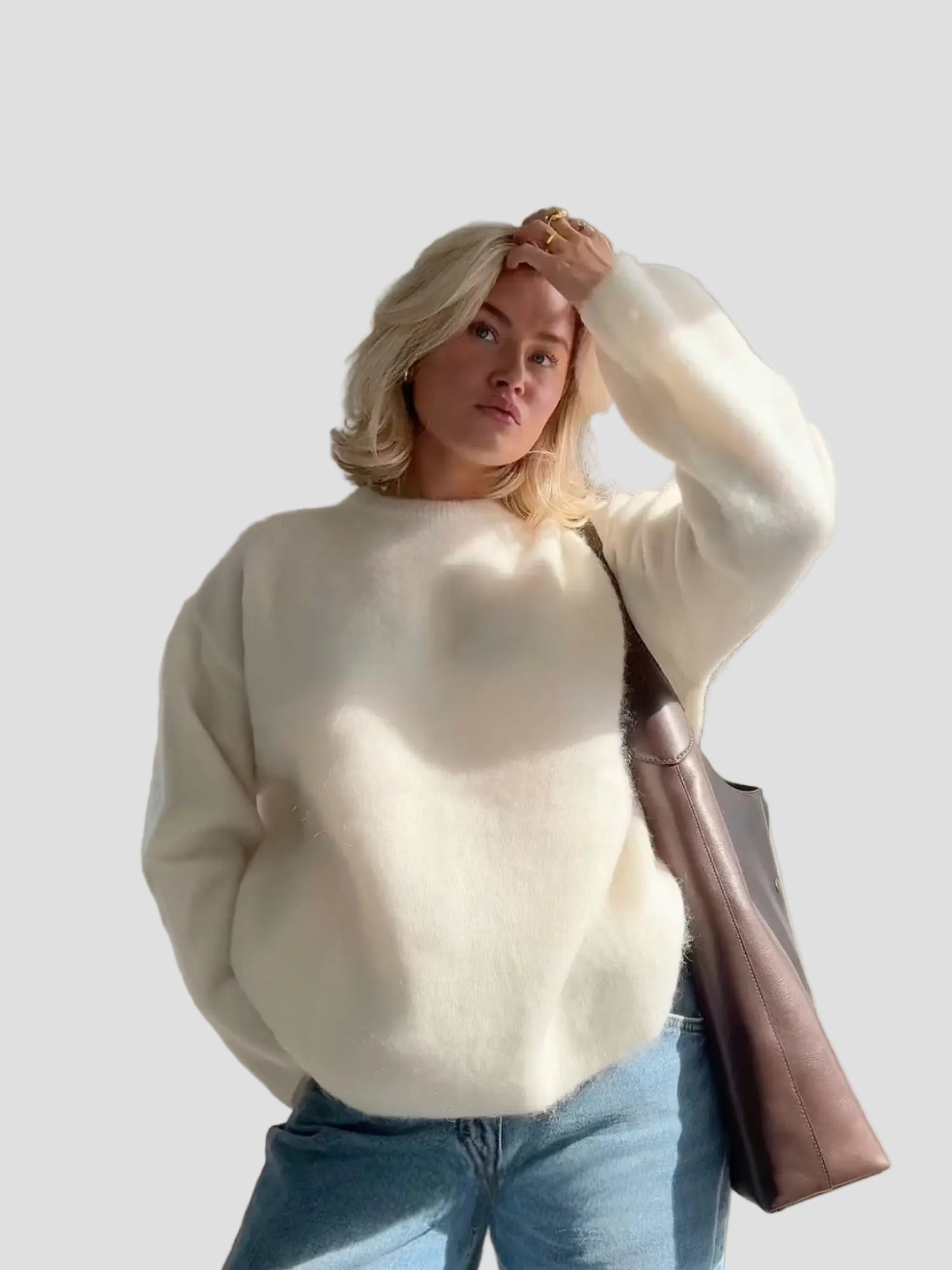 Soft Mohair Oversized Sweater for Women