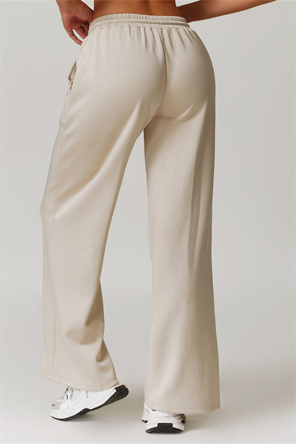 Straight-Leg Sweatpants with Side Pockets