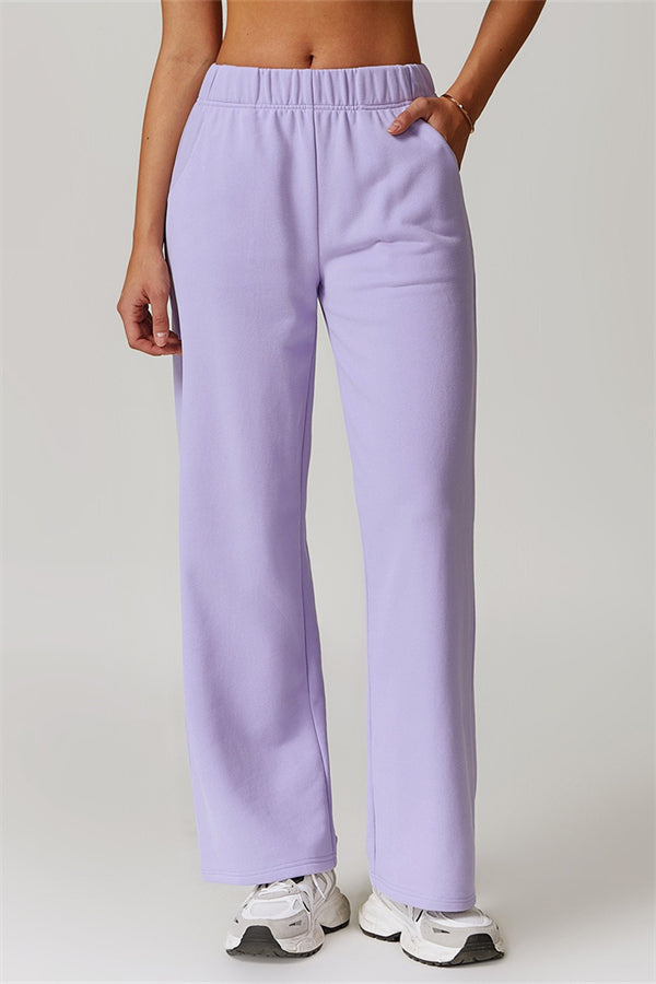 Straight-Leg Sweatpants with Side Pockets