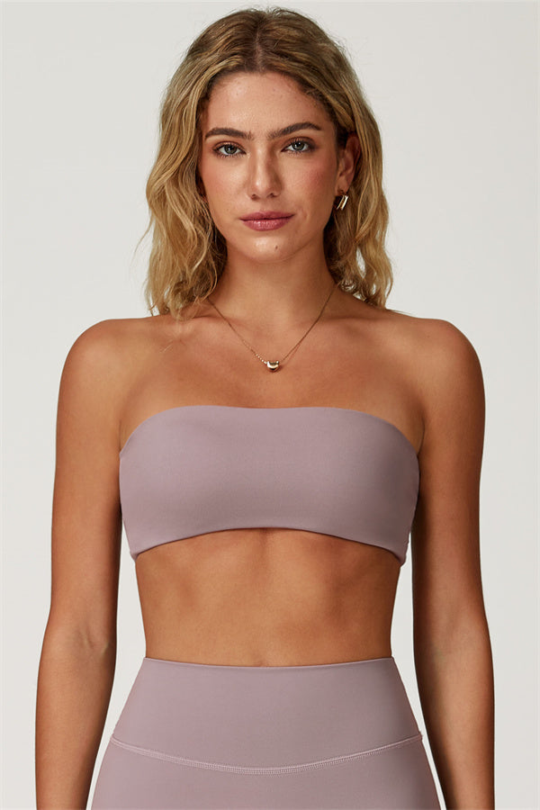 Strapless Anti-Slip Bandeau Sports Bra