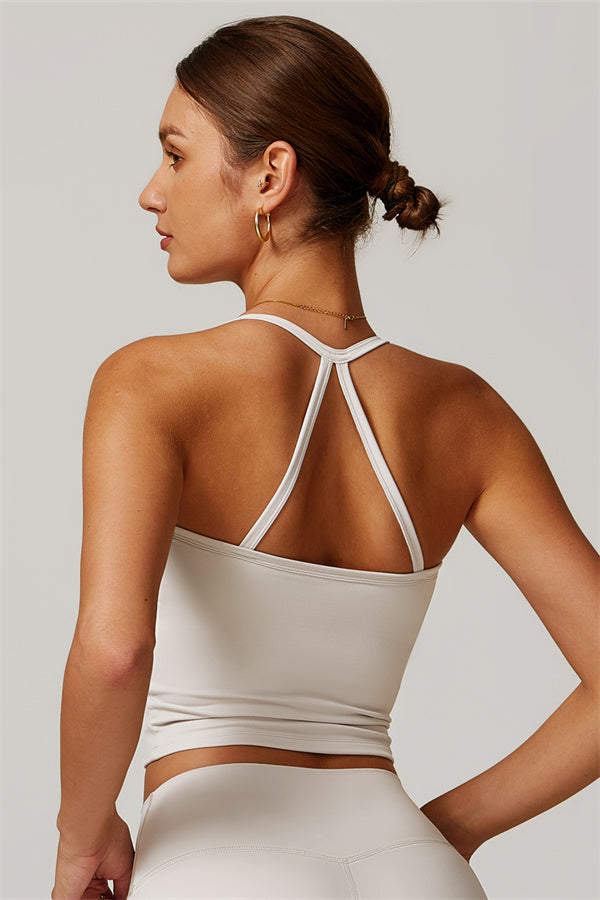 Crisscross Back Sculpting Crop Vest