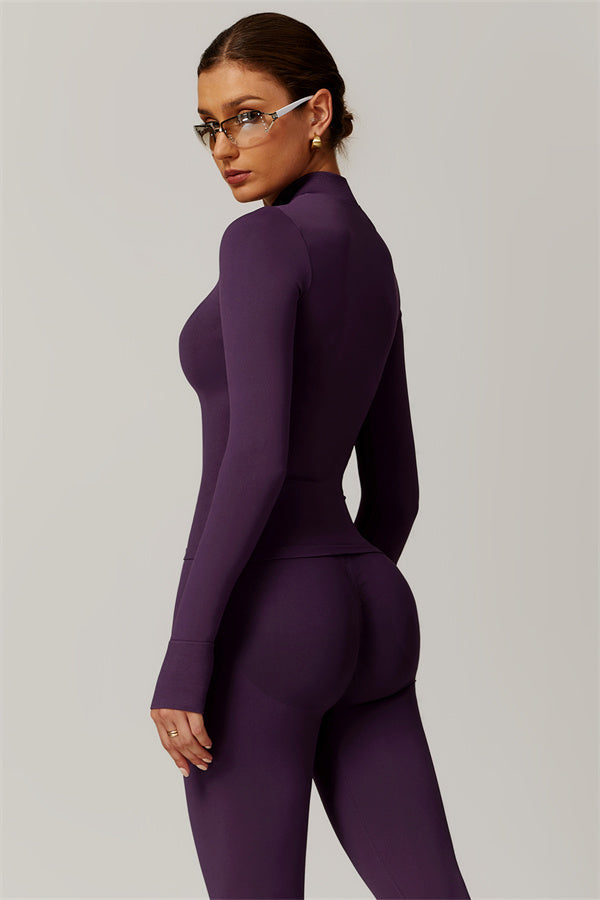 Seamless High-Neck Jacket & Sculpting Leggings Set