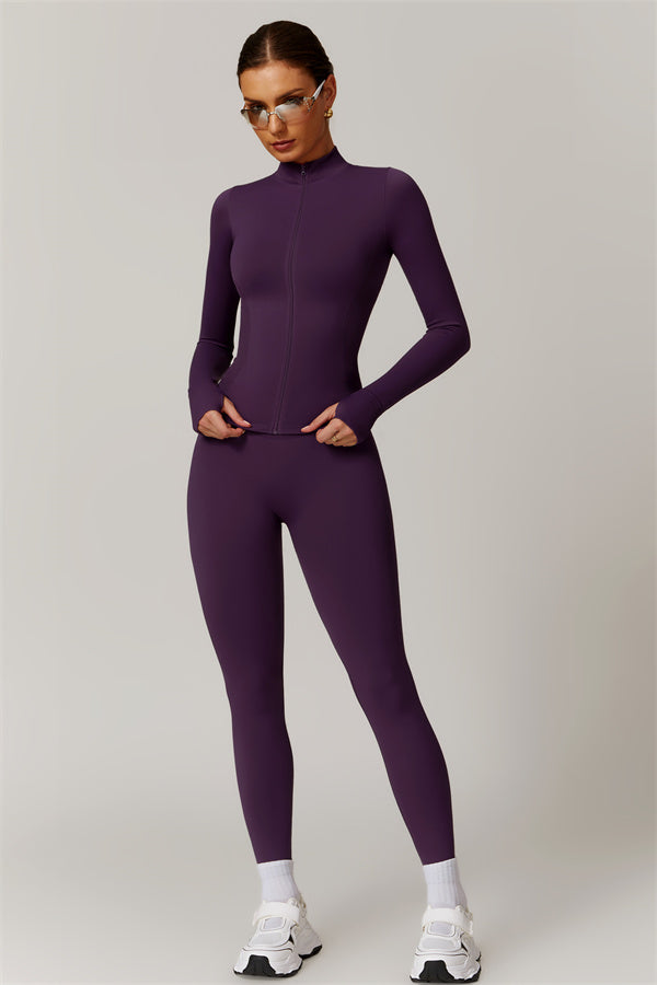 Seamless High-Neck Jacket & Sculpting Leggings Set