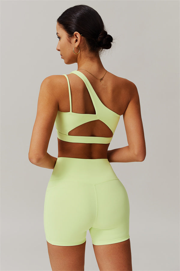 Asymmetrical One-Shoulder Sports Bra