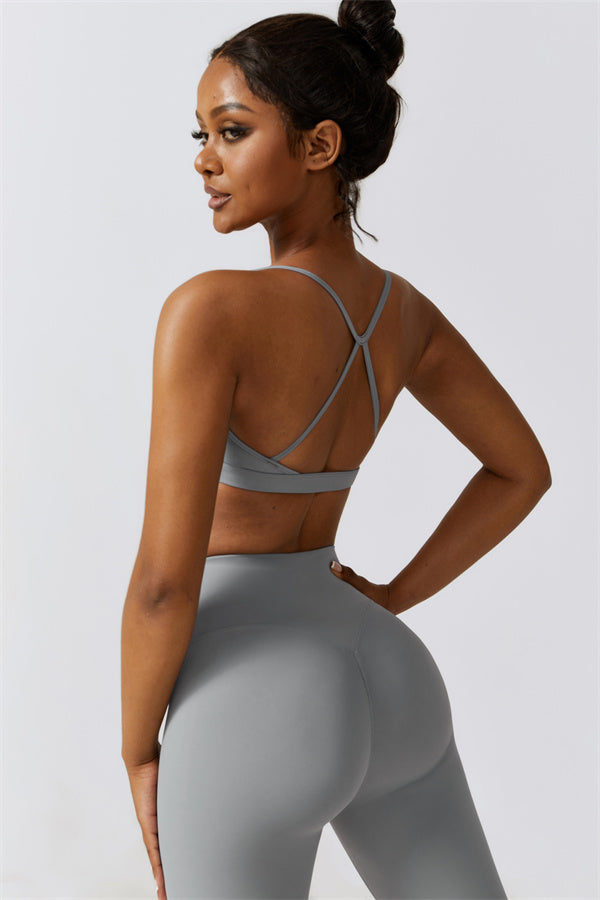 Stylish Crisscross Back Sports Bra