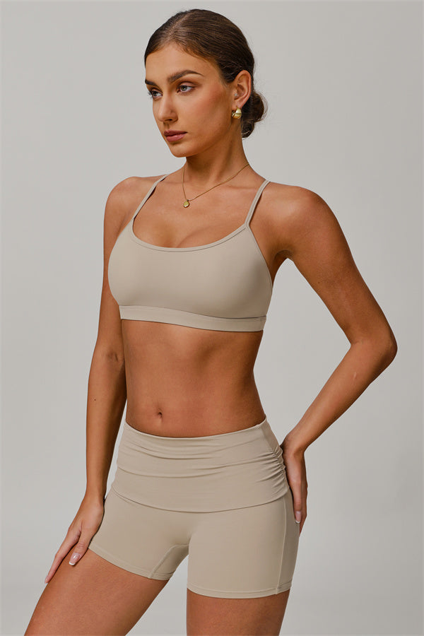 Stylish Crisscross Back Sports Bra