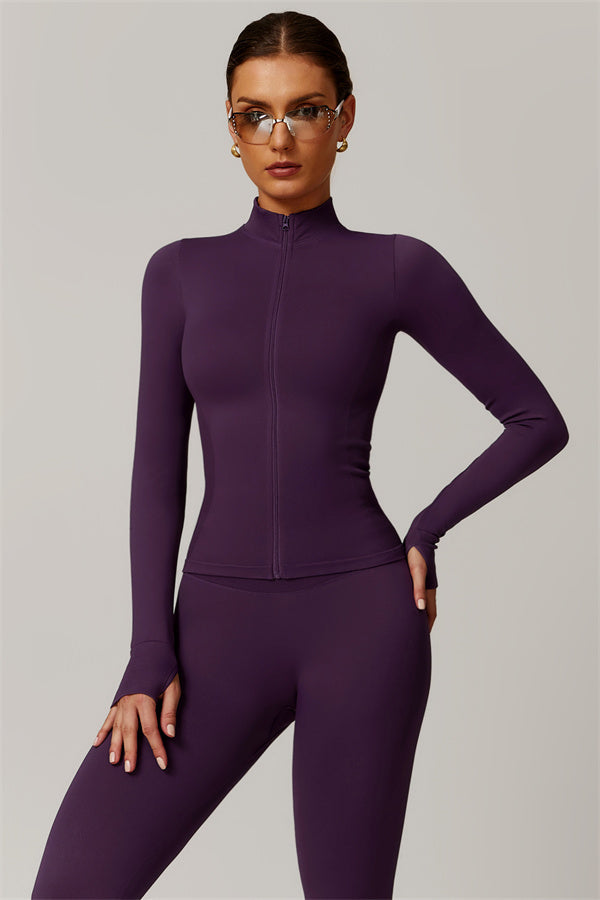 Seamless High-Neck Jacket & Sculpting Leggings Set
