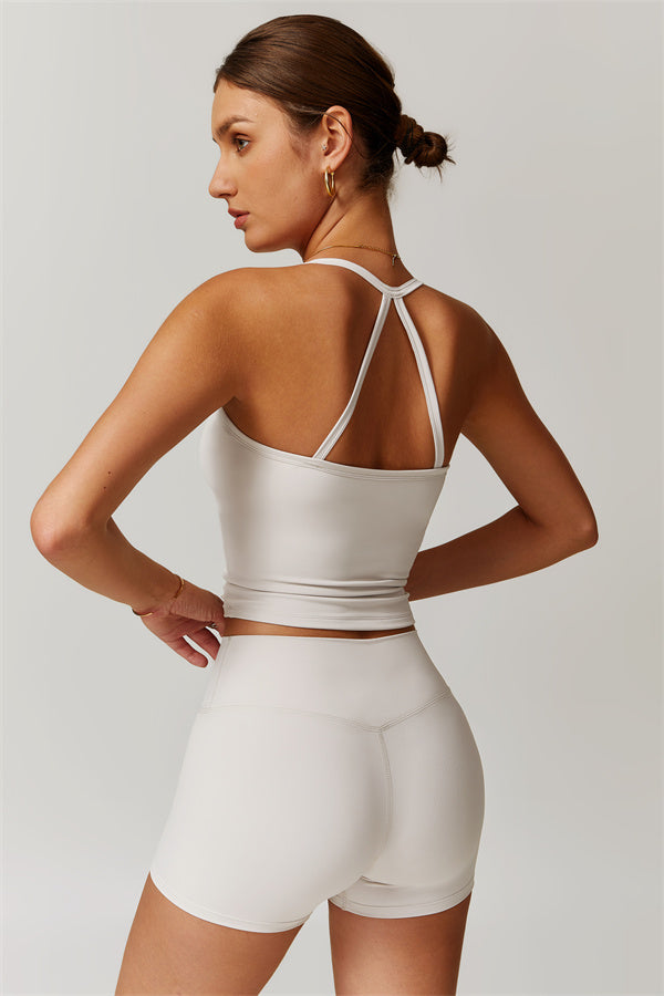 Crisscross Back Sculpting Crop Vest