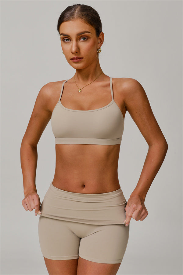 Stylish Crisscross Back Sports Bra