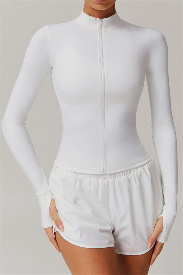 High-Collar Full-Zip Jacket