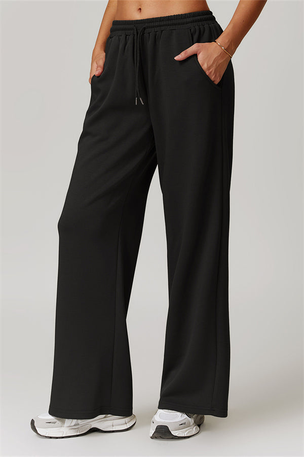 Straight-Leg Sweatpants with Side Pockets