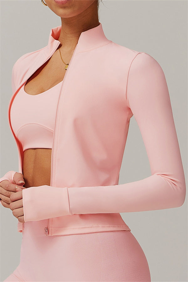 High-Collar Full-Zip Jacket