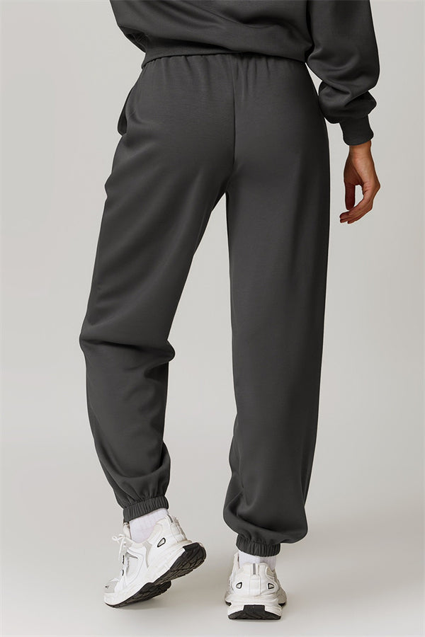 Elastic Waist Sweatpants with Side Pockets