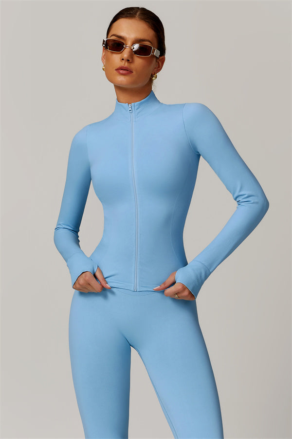 Seamless High-Neck Jacket & Sculpting Leggings Set