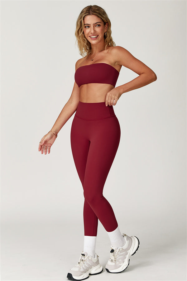 Strapless Anti-Slip Bandeau Sports Bra