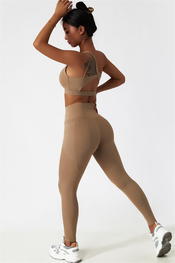 Asymmetrical One-Shoulder Sports Bra