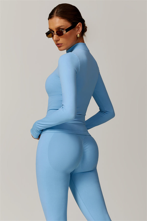 Seamless High-Neck Jacket & Sculpting Leggings Set