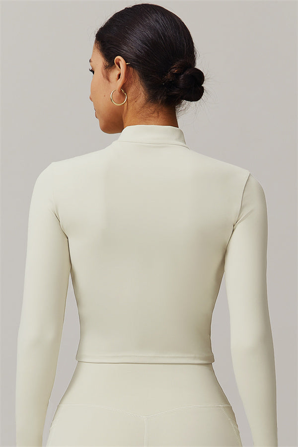 Zip-Up Stand Collar Active Jacket