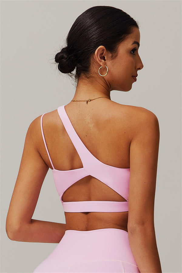 Asymmetrical One-Shoulder Sports Bra