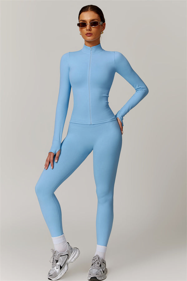 Seamless High-Neck Jacket & Sculpting Leggings Set