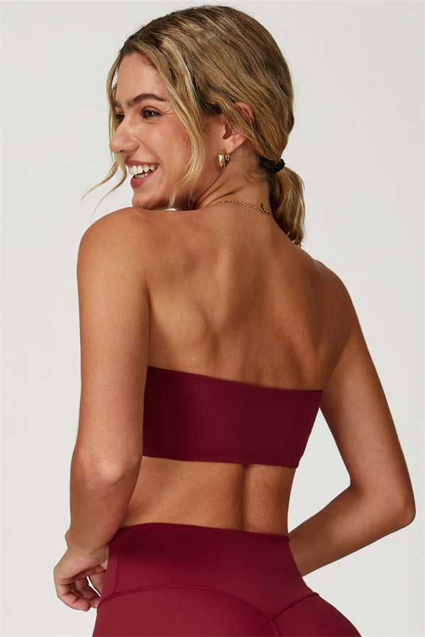 Strapless Anti-Slip Bandeau Sports Bra
