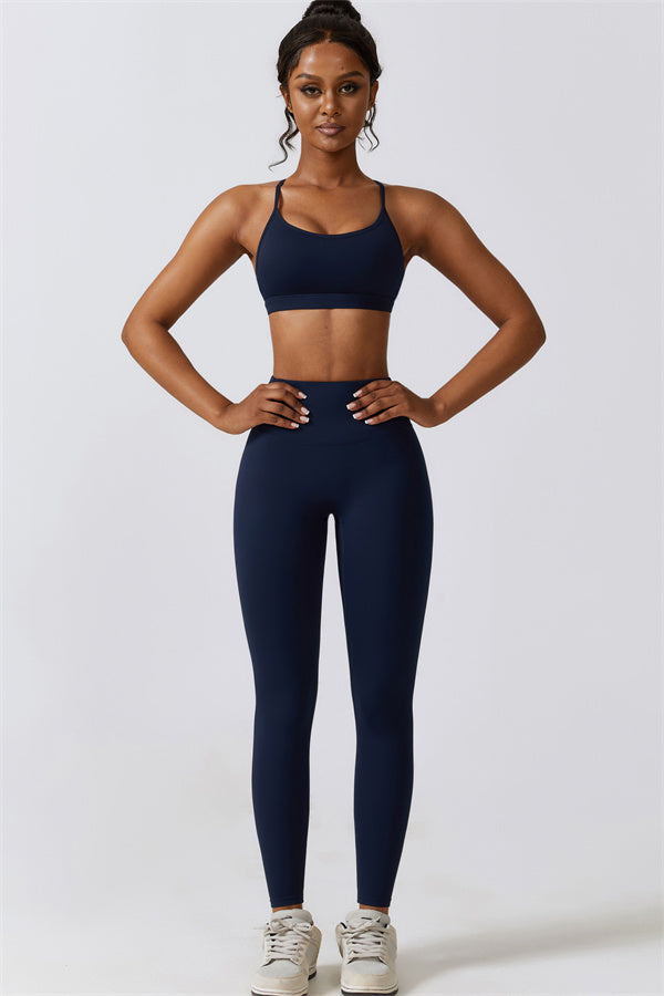 Stylish Crisscross Back Sports Bra