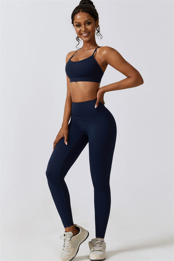 Stylish Crisscross Back Sports Bra