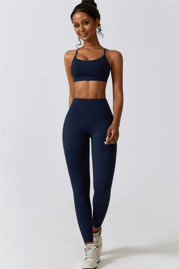 Stylish Crisscross Back Sports Bra