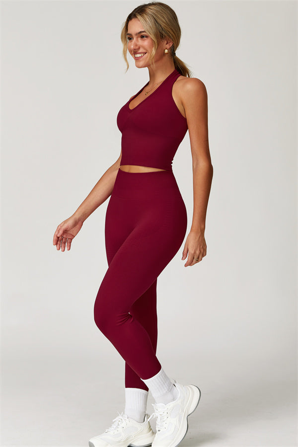 Halter Neck Sculpt Set – Seamless 2-Piece
