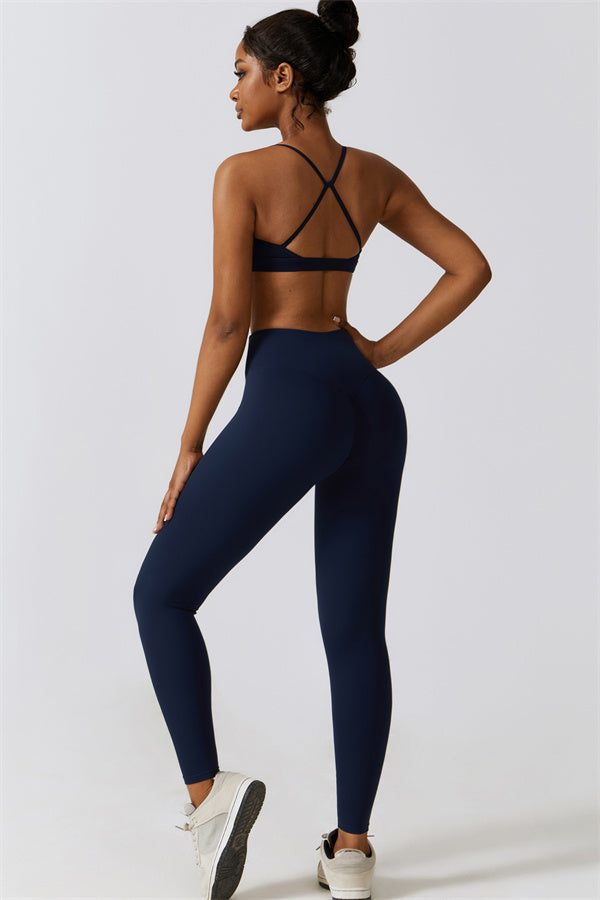 Stylish Crisscross Back Sports Bra