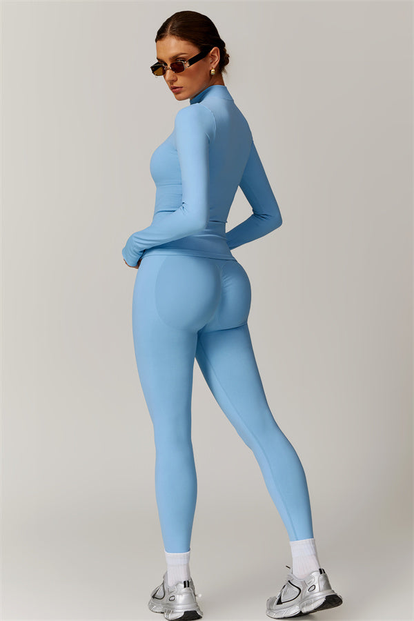 Seamless High-Neck Jacket & Sculpting Leggings Set