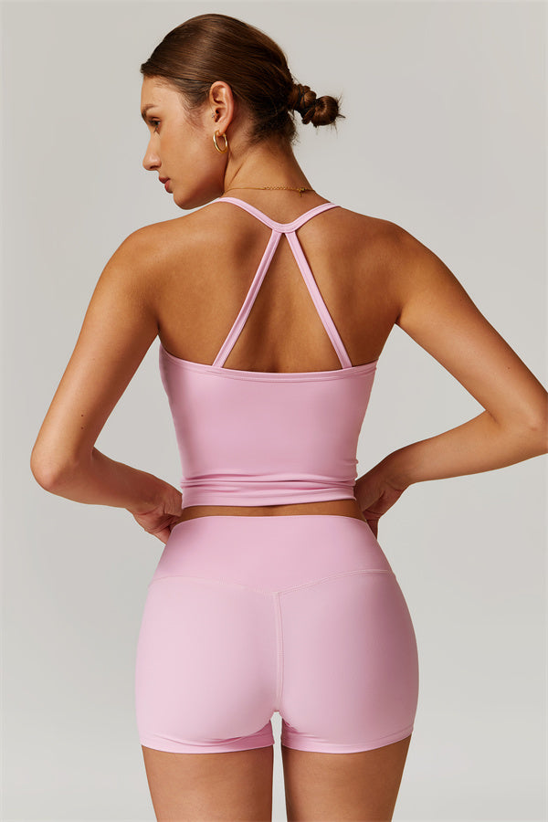 Crisscross Back Sculpting Crop Vest