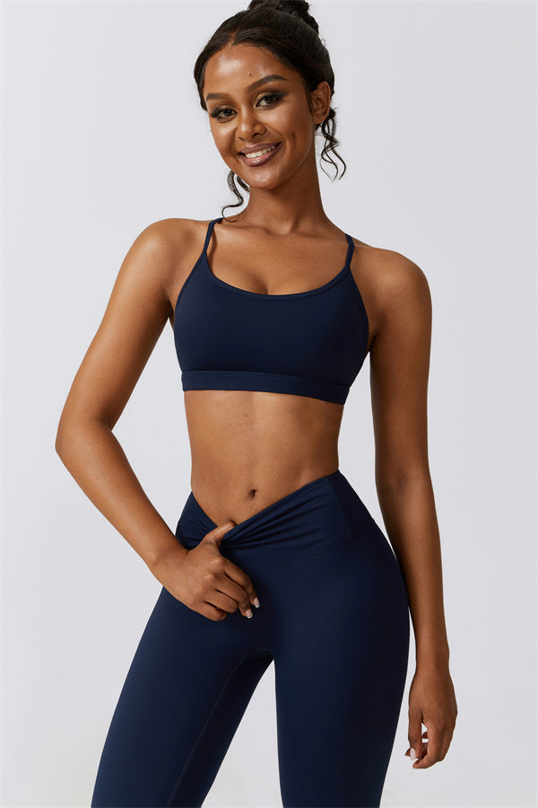 Stylish Crisscross Back Sports Bra