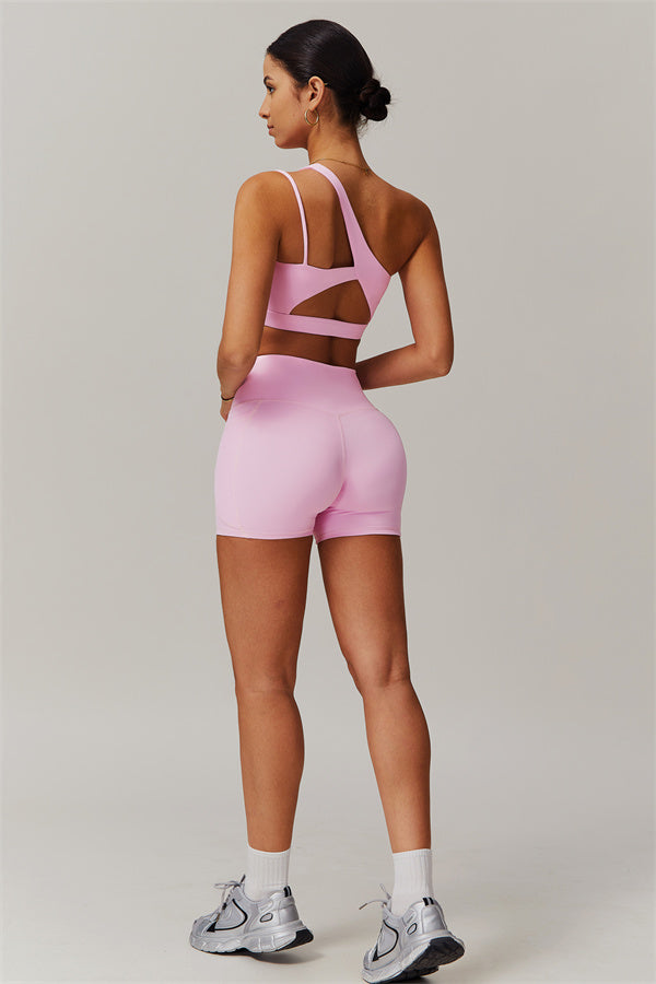 Asymmetrical One-Shoulder Sports Bra