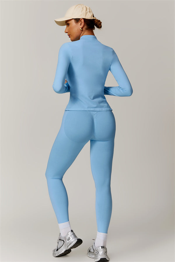 Seamless High-Neck Jacket & Sculpting Leggings Set