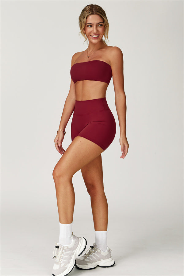 Strapless Anti-Slip Bandeau Sports Bra