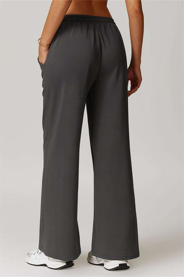 Straight-Leg Sweatpants with Side Pockets