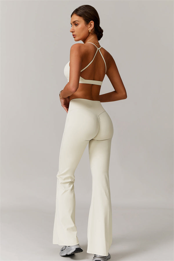 Pleated Crisscross Sports Bra