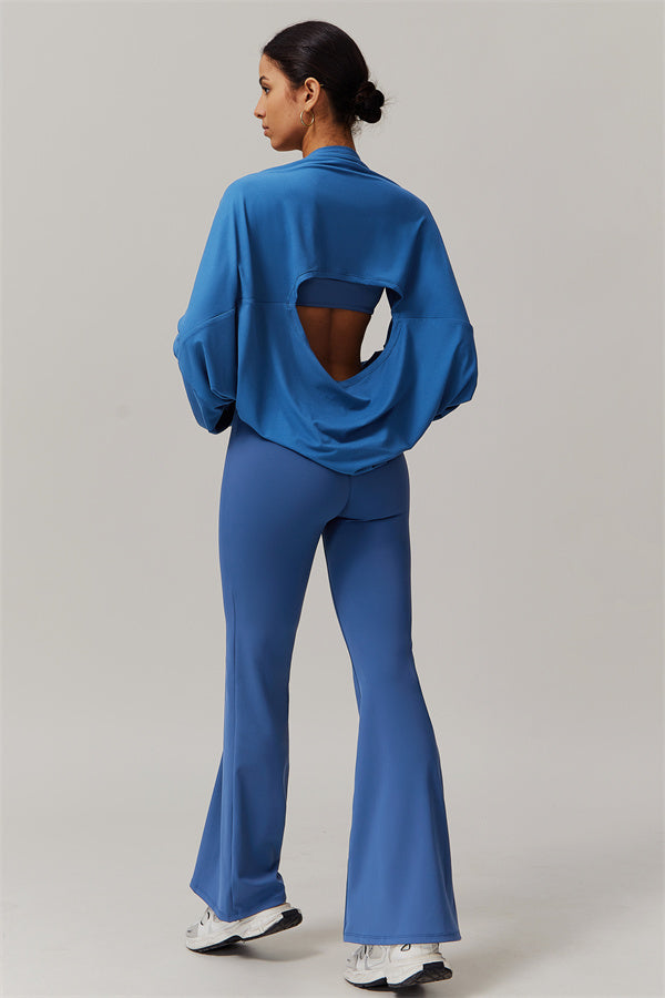 Asymmetrical Off-Shoulder Cropped Pullover