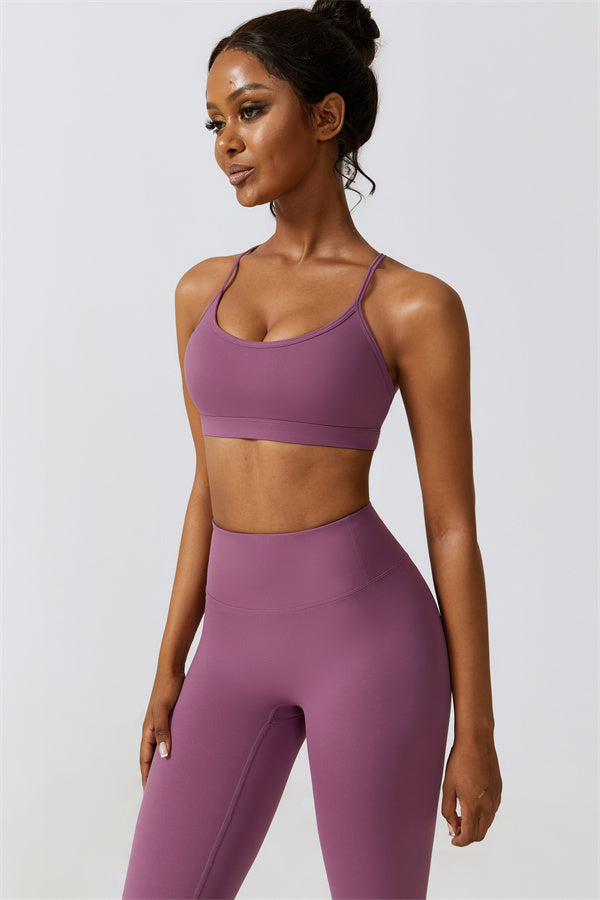Stylish Crisscross Back Sports Bra