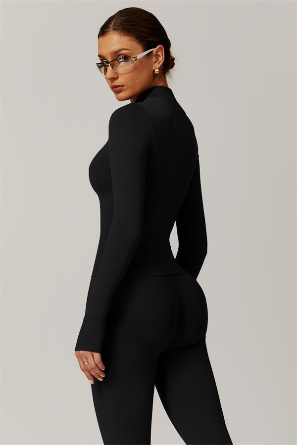 Seamless High-Neck Jacket & Sculpting Leggings Set